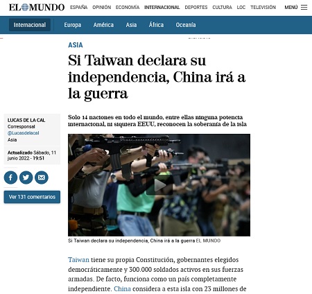 China y Taiwan